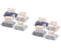 Papieren Dooshoezen - Tissuedoos Covers - Thuis Decoratie - Kleurvast Katoen Linnen - 4 Stuks - Meerdere Patronen