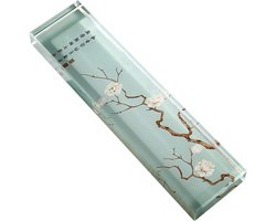 Papieren Gewicht - Kalligrafie Accessoire - Bureau Decoratie - Solide Kristal - 5 x 5 x 5 cm - Transparant