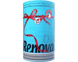 Papieren handdoek - blauw - 1 rol - Dubbelzijdig keukenpapier