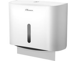 Papieren handdoekdispenser, handdoekdispenser voor de badkamer, aan de muur, Z-gevouwen servetten en verdeelde handdoekdispenser, kan tot 200 vellen bevatten