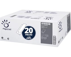 Papieren Handdoeken - Vouwdoeken - Hygiënisch Droge Handen - Gerecycled Materiaal - 20x250 Vellen - Blauw