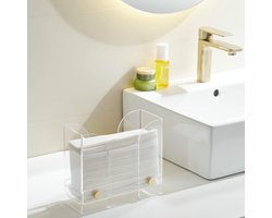 Papieren handdoekhouder acryl aanrecht dispenser voor papieren handdoekjes, gevouwen papieren handdoekhouder, transparante gastendoekjeshouder, moderne opbergcontainer voor meerdere doeleinden