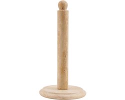 Papieren Handdoekhouder - Keukenrolhouder - Aanrecht Decoratie - Natuurlijke Steen - 30 cm - Travertijn