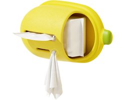 Papieren Handdoekhouder - Keukenrolhouder - Keuken Organiseren - Zelfklevend Banaanontwerp - 28x16 cm - Geel