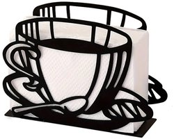 Papieren handdoekhouder - Koffiefilterhouder - Servettenhouder - Staande papieren handdoekhouder - Woondecoratie - Geschikt voor - Keuken - Hotel - Restaurant - Zwart - 14,5*4*10,5 cm