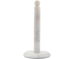 Papieren handdoekhouder - Marmeren design - Wit - Handgemaakt