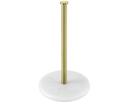 Papieren Handdoekhouder - Roestvrij Staal - Marmeren Basis - 1 stuk