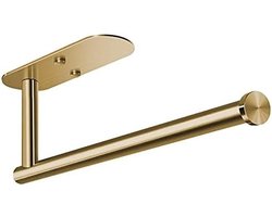 Papieren handdoekhouder - Rolhouder keuken - Keuken organiseren - Zelfklevend of boren - 30 cm lengte - Goud