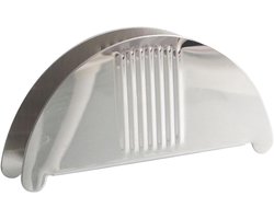 Papieren handdoekhouder - Vrijstaande papieren handdoek dispenser - Verticale papieren handdoekhouder - Halfrond - Roestvrijstalen papieren handdoekhouder - Voor aanrechtbladen, eettafels, picknicktafels, opslag en organisatie - Zilver
