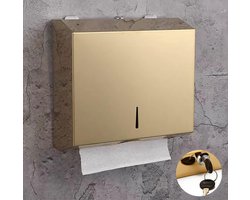 Papieren handdoekjes dispenser - Tissues Tissuedoos - Zakdoekjeshouder - Tissuebox - Tissuehouder - Zakdoekendoos - Tissuedoos - Handdoekjes dispenser - goud