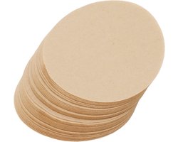 Papieren koffiefilter ongebleekt vervangbaar mokkapot koffiezetapparaat, koffiefilterpapier geschikt voor 1 tot 2 personen, te meten diameter 64 mm 100 stuks