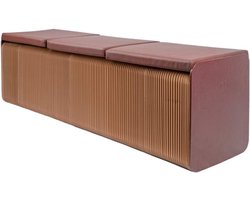 Papieren Kruk - Orgelbank Zitje - Ruimtebesparend Zitten - Opvouwbaar Ontwerp - 41cm Hoog - Bruin