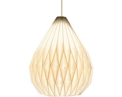 Papieren Lampenkap - Hanglamp Decoratie - Sfeerverlichting Creëren - Origami Design - 43x25 cm - Wit