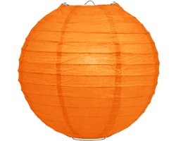 Papieren lampionnen - 7 stuks - oranje - diameter 25cm