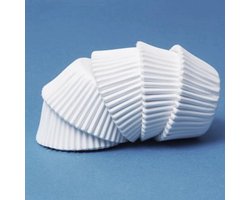Papieren mini cupcake vormpjes wit, set van 100 - PME Arts&Crafts