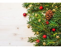 Papieren Placemats Onderleggers "Kerstmis takken" 50 stuks (30x42cm)