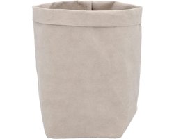 Papieren Plantenzak - Bloempot Duurzaam - Decoreren Opbergen - Waterdicht Uitwasbaar - 7.5x7.5x12cm - Grijs