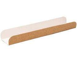 Papieren Stokbrood Dienblad sandwich broodjesverpakkingen Kraft 300mm x 61mm x32mm - 100/stuks
