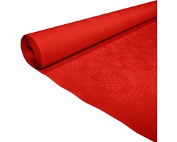 Papieren tafelkleed rood op rol.