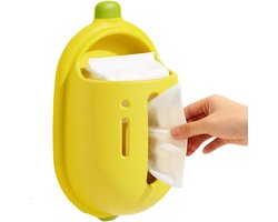 Papierhanddoekhouder - Keukenrolhouder - Keuken organiseren - Banaanvormig design - 28 x 16 cm - Geel