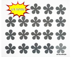 Papillon 18 stuks Onderzetter Bloem vilt - Antraciet