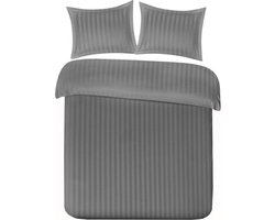 Papillon Dekbedovertrek Hotellinnen Grijs - 240x200/220 cm - Katoen Satijn