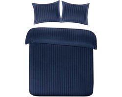 Papillon Dekbedovertrek Hotellinnen Navy - 200x200/220 cm - Katoen Satijn