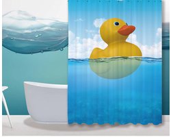 Papillon Douchegordijn met Badeend print - Textiel 180x200 cm.