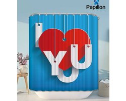 Papillon douchegordijn Textiel - Waterafstotend - 180x200 - Love