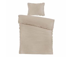 Papillon Fleur Dekbedovertrek - Eenpersoons - 140x200/220 cm - Zand