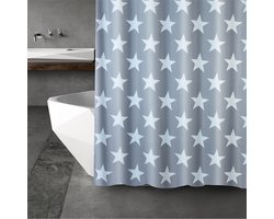 Papillon Textiel Douchegordijn - Schimmelvrij - 180x200 - Grote Sterren