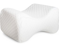 Parade Home® Kniekussen- Ergonomisch Kniekussen voor in bed - Beenkussen - Pijnverlichtend Orthopedisch Kniekussen voor Zijslapers- Wit 26x20cm
