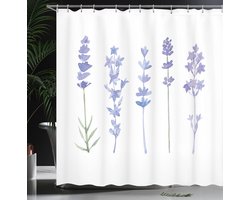 Parade Home Lavendel Douchegordijn-180x200-Inclusief Ringen-Anti Schimmel douchegordijnen - Polyester - Badkamer Decoratie - Happy Place