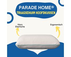 Parade Home® Visco Geheugenschuim Hoofdkussen - Visco elastische hoofdkussens- 40x60x14cm- Hotelkwaliteit- Zijslaapkussen-schuimvulling- Ergonomisch Kussen- Memory Foam-Ademend en Anti snurk Kussens