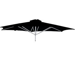 Paraflex hexagonale parasol zwart textileen diameter 270cm exclusief bevestigingsarm
