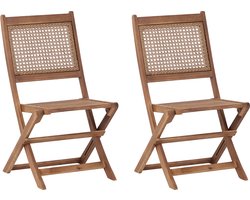 PARAGGI - Tuinstoel set van 2 - Bruin - Acaciahout