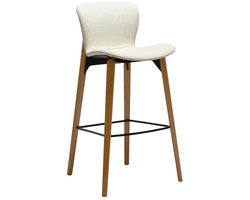 Paragon Dan-Form barstoel bouclé wit.