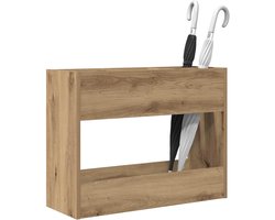 Paraplu Standaard - Stijlvolle Houder - Gang Opslag - Duurzaam Bewerkt Hout - 65x24x50cm - Artisan Eiken