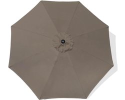 Parapludoek 3m Bruin | Vervangend Doek voor Parasols Buiten | Voor 8 Baleinen | Waterdicht & Anti-UV | geschikt voor Terras, Tuin & Zwevende Parasol | Eenvoudig te Vervangen