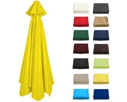 Parapludoek - regen- en zonwerend doek - 3 m met 8 baleinen - Vervangend doek - Patioparasol vervangende luifel - voor terras/tuin/zwembad/zwevende parasol - geel