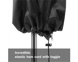 Parapluhoes voor vrijdragende offset parasol 27-40m - Zwart met rits en waterbestendige beschermer