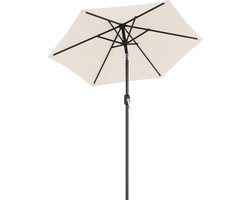 Parasol 2,1m , UPF 50+, zonnescherm, 30° kantelbaar in 2 richtingen, voor tuinen, zwembad, balkon, terras - Beige - GPU202M01