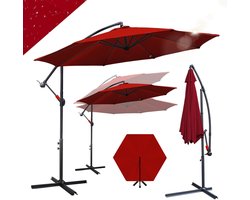 Parasol 3 m rood – Betrouwbare zonwering voor terras en tuin