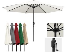Parasol 3,5 m modulair met metalen frame – UV-bescherming voor tuin en terras, crème