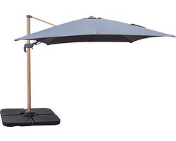 Parasol Antraciet - Aluminium & Olefin - 300x300x250 cm - Parasol Jamaica - SenS-Line