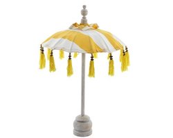 Parasol Bali Mini Wit/Geel - Ø50cm