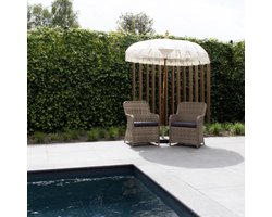 Parasol Bali Wit Luxe Met Franjes 185x260cm