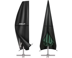 Parasol beschermhoes, 420D Oxford weefsel, beschermhoes voor twee parasols, parasol met 1,4 m staaf, beschermhoes voor parasols, waterdicht en anti-uv, parasol parasol (265 x 40/70/50 cm)