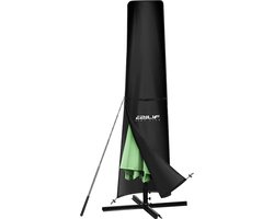 Parasol beschermhoes, 420D Oxford weefsel zonnescherm beschermhoes, parasolhoes waterdicht en anti-uv, beschermhoes voor parasol 2,5 tot 3,2 m. Parasol onderstel (196 × 30/50 cm)