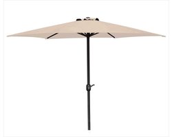 Parasol Creme Ø300 cm voor Tuin en Terras | met handig opdraaisysteem